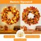 Fall Wreaths for Front Door, 20'' Autumn Fall Wreath with Lights and Welcome